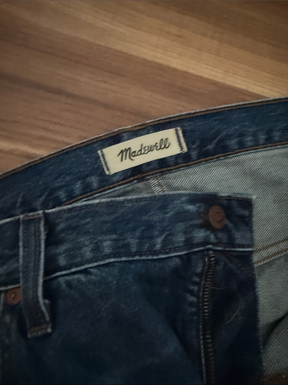Madewell Dark Blue Wide-Leg Jeans - Picture 4 of 6